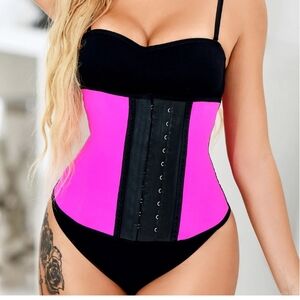 Women's Black and Pink Waist Trainer Corset